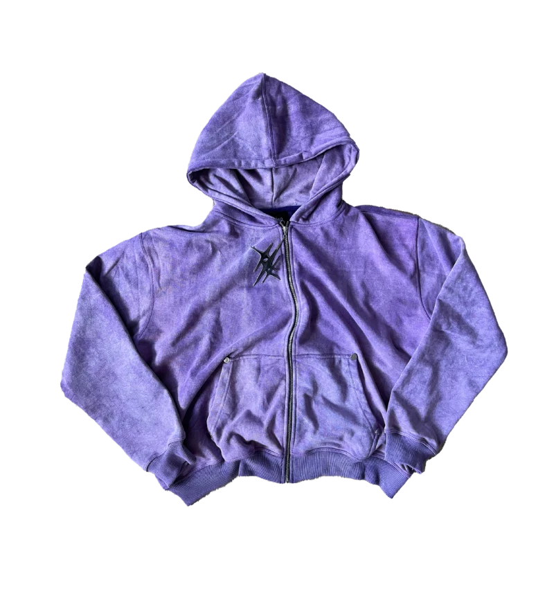 Sparkle Purple Zip Hoodie